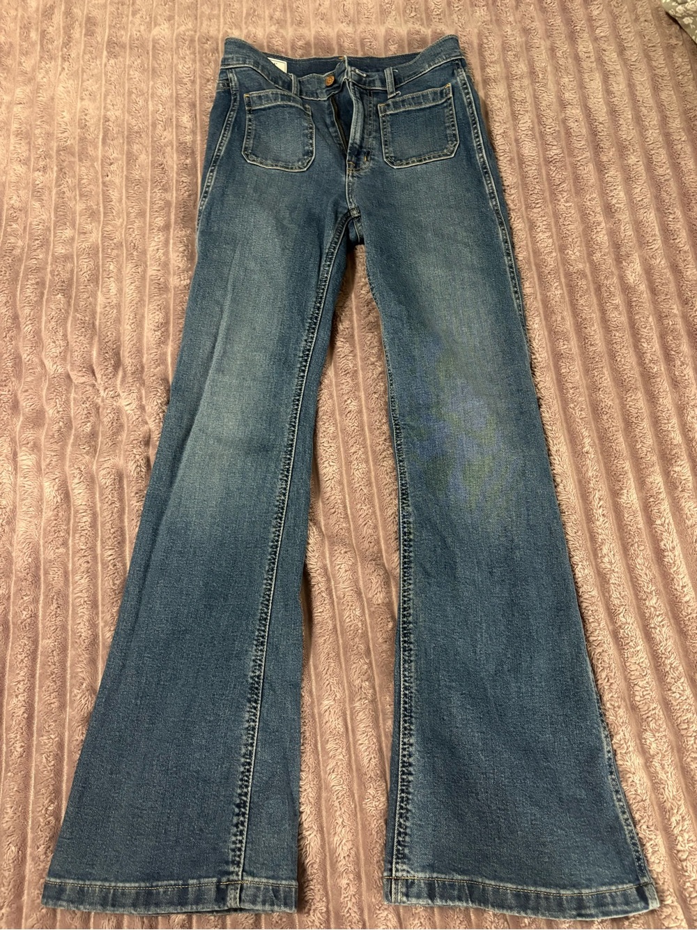 GAP Women's Medium Blue 70s Flare High Rise Jeans